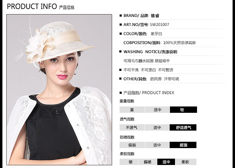 時尚麻紗帽定制，防紫外線遮陽帽，產(chǎn)品信息